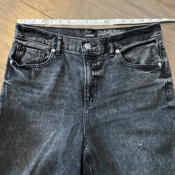 Express Black Straight Ankle High Rise Distressed - Picture 14 of 14